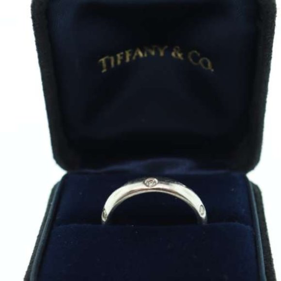 Tiffany & Co. Jewelry - Tiffany & Co Plantinum Diamond Wedding Band